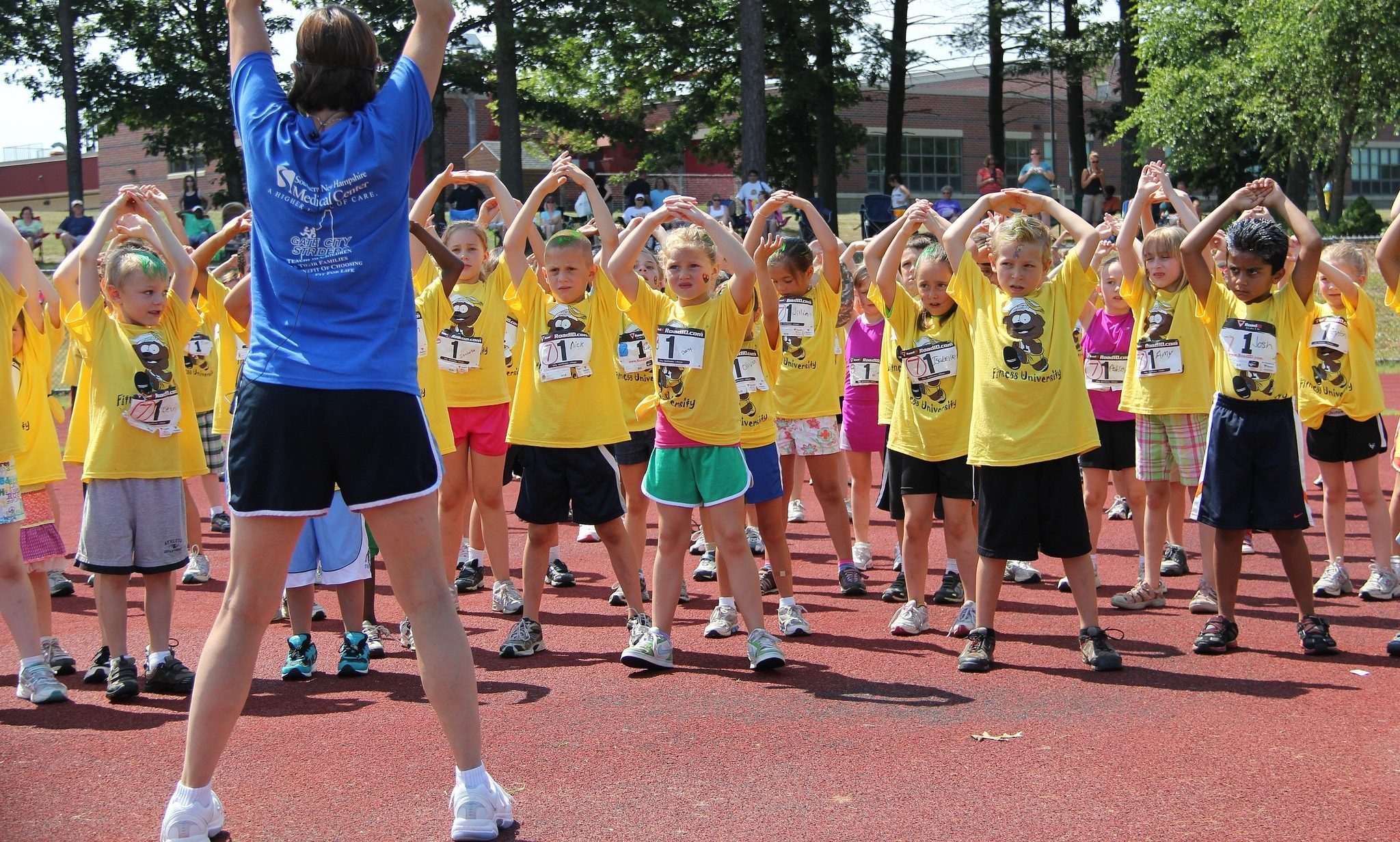 Kids warming up at Fitness University