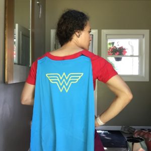 What good is a Wonder Woman running shirt without the matching cape???