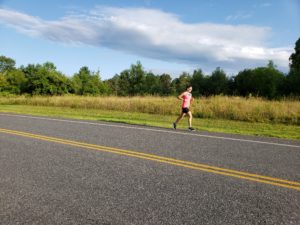 Kato running in Saratoga Springs, getting that 20 mile training run in!