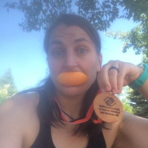 My first half marathon was completed in insanely hot weather. That was the best orange ever!