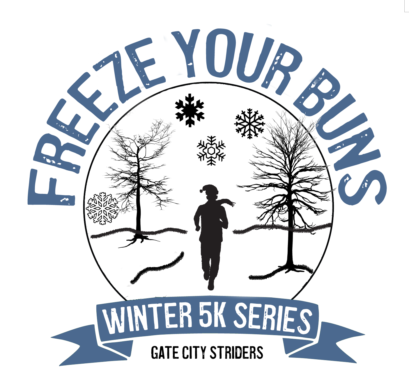 Freeze Your Buns Winter 5K Series Logo